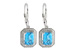 A196-57826: EARR 2.20 BLUE TOPAZ 2.36 TGW