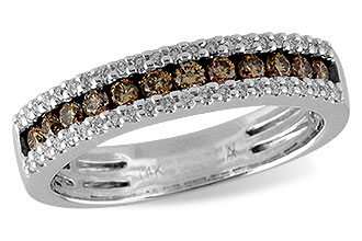 A196-57844: LDS WED RG .33 BROWN DIAS .49 TW