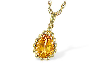 A198-40617: NECKLACE 1.06 CT CITRINE