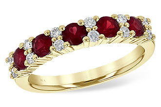 A199-28817: LDS WED RG .88 RUBY 1.12 TGW