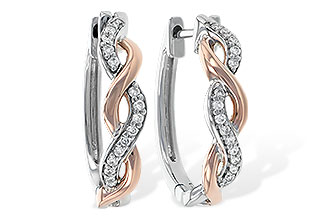 A199-30580: EARRINGS .15 TW (ROSE & WG)