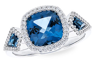 A282-94217: LDS RG 2.46 TW LONDON BLUE TOPAZ 2.72 TGW