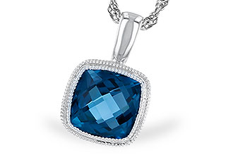 A282-96008: NECKLACE 1.10 CT LONDON BLUE TOPAZ