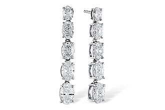 A282-97844: EARRINGS 1.90 TW OVAL DIAMONDS
