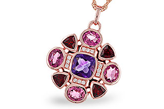 A283-85099: NECKLACE 2.76 SEMI-PREC (AM,GT,PT) 2.82 TGW