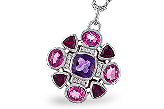 A283-85099: NECKLACE 2.76 SEMI-PREC (AM,GT,PT) 2.82 TGW