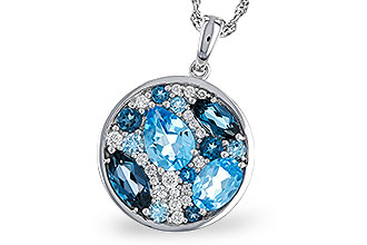 A283-86035: NECKLACE 2.31 TW BLUE TOPAZ 2.48 TGW
