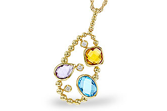 A283-86044: NECKLACE 3.04 TW SEMI-PREC 3.14 TGW (BT,AMY,CIT)