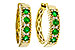 A283-90635: EARRINGS .33 TW EMERALD .45 TGW