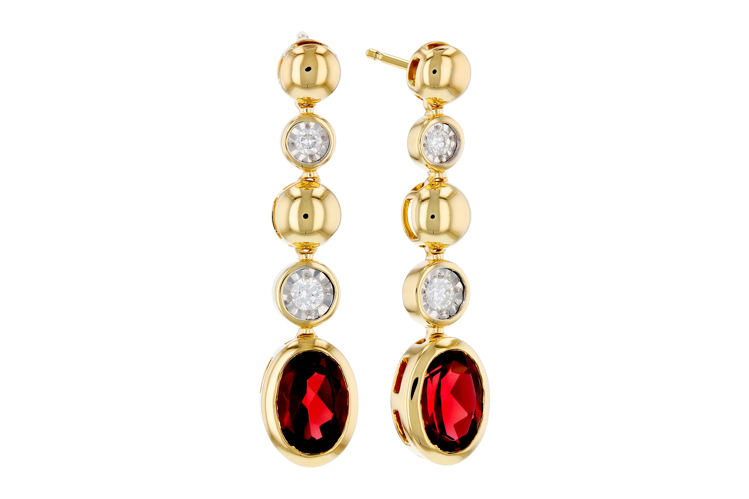 A284-74253: EARRINGS 1.76 TW GARNET 1.86 TGW