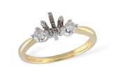 B014-76017: LDS SEMI DIA RING .14 TW