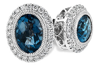 B198-37835: EARR 1.76 LONDON BLUE TOPAZ 2.01 TGW