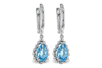 B198-40626: EARRING BLUE TOPAZ 1.70 TW