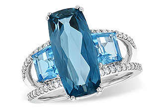 B199-33317: LDS RG 6.40 TW BLUE TOPAZ 6.67 TGW