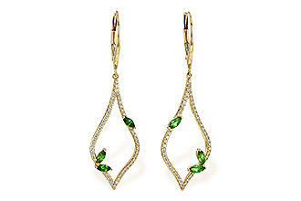 B199-33353: EARR .42 GREEN GARNET .77 TGW