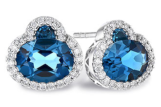 B282-06944: EARR 2.60 TW LONDON BLUE TOPAZ 2.81 TGW