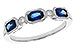 B283-84235: LDS WED RG .72 SAPPHIRE .77 TGW (4x3MM SAPP)