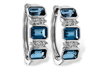 B283-84253: EARRINGS 1.37 TW LONDON BLUE TOPAZ 1.48 TGW