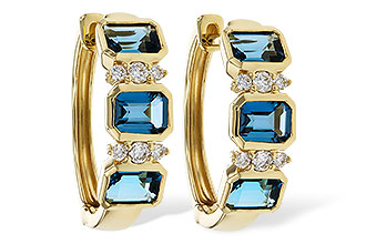 B283-84253: EARRINGS 1.37 TW LONDON BLUE TOPAZ 1.48 TGW