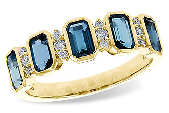 B283-85126: LDS RG 1.46 TW LONDON BLUE TOPAZ 1.58 TGW