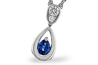 B283-85144: NECKLACE .21 SAPPHIRE .27 TGW (4x3 SAPP)