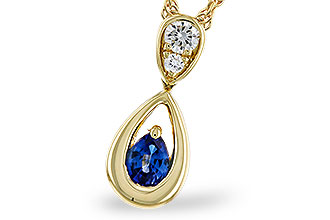 B283-85144: NECKLACE .21 SAPPHIRE .27 TGW (4x3 SAPP)