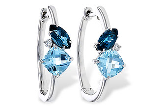 B283-86008: EARRINGS 1.82 TW BLUE TOPAZ 1.86 TGW