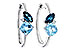B283-86008: EARRINGS 1.82 TW BLUE TOPAZ 1.86 TGW