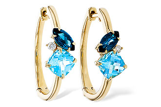 B283-86008: EARRINGS 1.82 TW BLUE TOPAZ 1.86 TGW