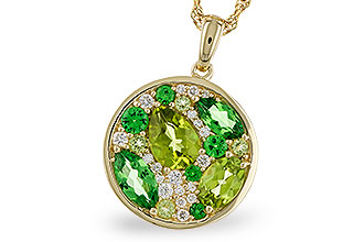 B283-86026: NECK 2.20 TW SEMI-PRECIOUS (TSAV, PER) 2.37 TGW