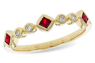 B283-86080: LDS WED RG .22 RUBY .27 TGW