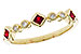 B283-86080: LDS WED RG .22 RUBY .27 TGW