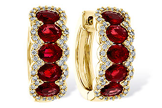 B283-88817: EARRINGS 2.20 TW RUBY 2.45 TGW