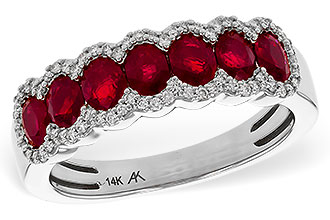 B283-89653: LDS WED RG 1.40 TW RUBY 1.57 TGW