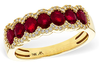 B283-89653: LDS WED RG 1.40 TW RUBY 1.57 TGW