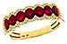 B283-89653: LDS WED RG 1.40 TW RUBY 1.57 TGW