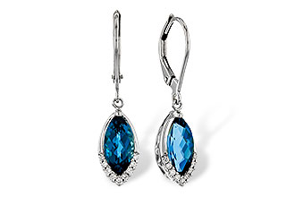 B283-89726: EARR 2.42 TW LONDON BLUE TOPAZ 2.50 TGW (9x5MM MQ)