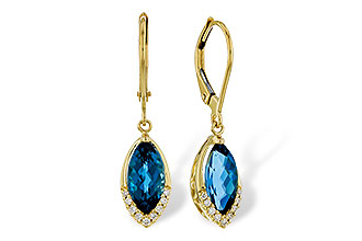 B283-89726: EARR 2.42 TW LONDON BLUE TOPAZ 2.50 TGW (9x5MM MQ)