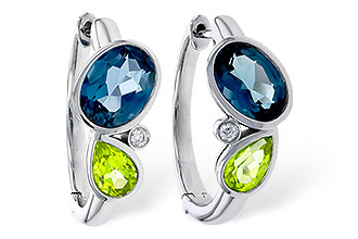 B283-90608: EARRINGS 2.97 SEMI-PREC (PER,LBT) 3.00 TGW