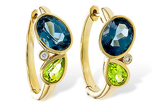 B283-90608: EARRINGS 2.97 SEMI-PREC (PER,LBT) 3.00 TGW