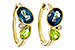 B283-90608: EARRINGS 2.97 SEMI-PREC (PER,LBT) 3.00 TGW