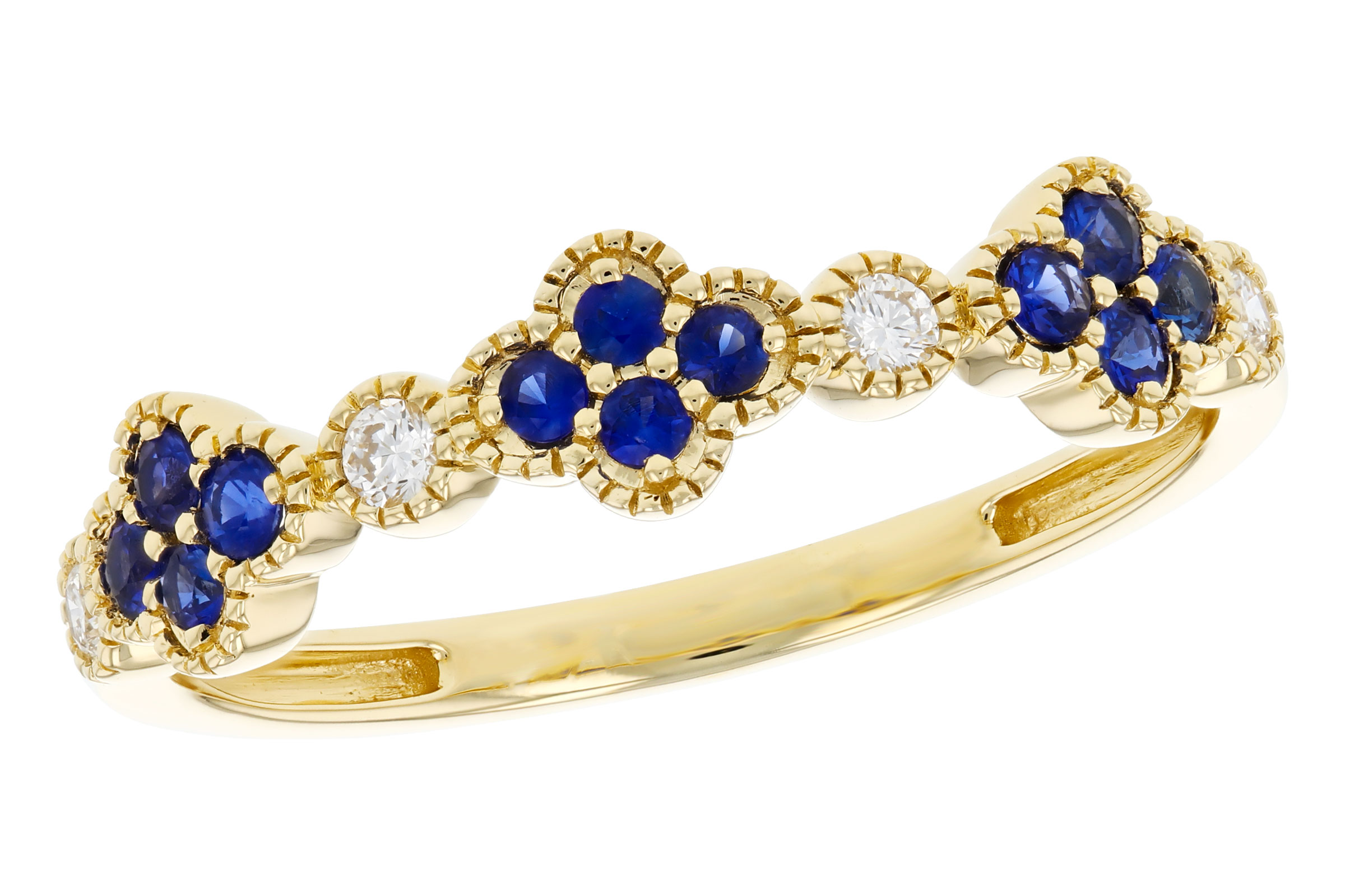 B284-76026: LDS WED RG .23 TW SAPPHIRE .31 TGW