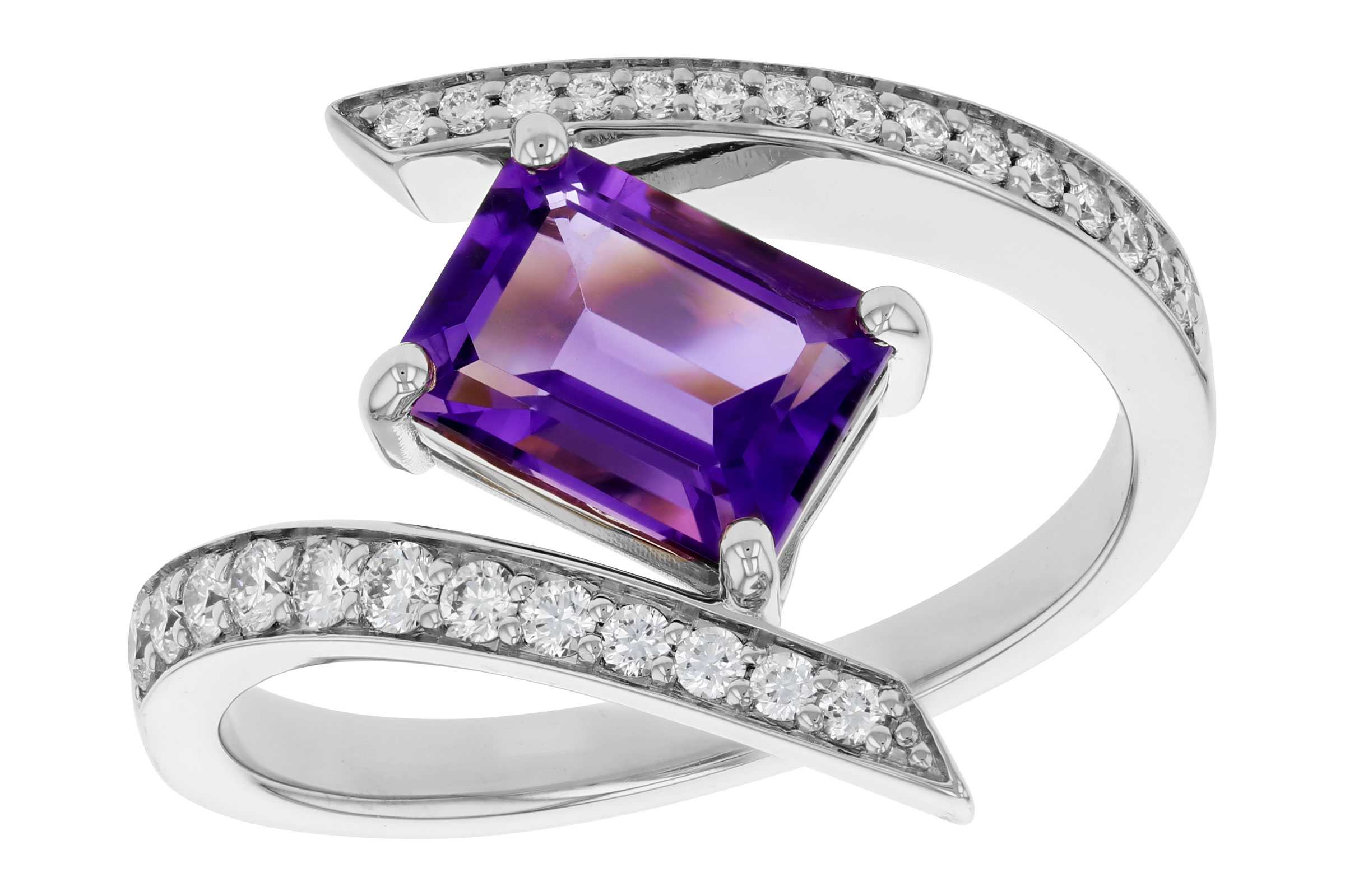 B284-76062: LDS RG 1.36 AMETHYST 1.63 TGW (8x6MM AMY)
