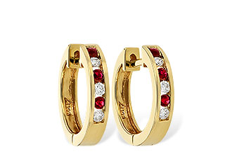 C010-21462: EARRINGS .16 RUBY .26 TGW