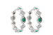 C195-65162: EARRINGS .13 EMERALD .18 TGW