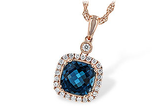 C198-37826: NECK 1.63 LONDON BLUE TOPAZ 1.80 TGW (7MM LBT)