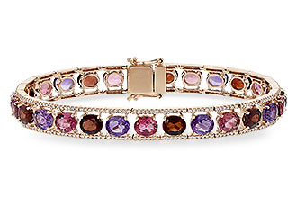C198-38753: BRACELET 14.94 SEMI PREC (AMY,GT,PT) 15.95 TGW