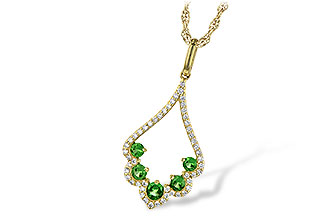 C199-27853: NECK .34 GREEN GARNET .53 TGW