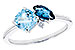 C282-93317: LDS RG 1.49 TW BLUE TOPAZ 1.52 TGW