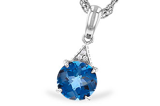 C282-96035: NECK 1.60 LONDON BLUE TOPAZ 1.61 TGW (7MM RD)